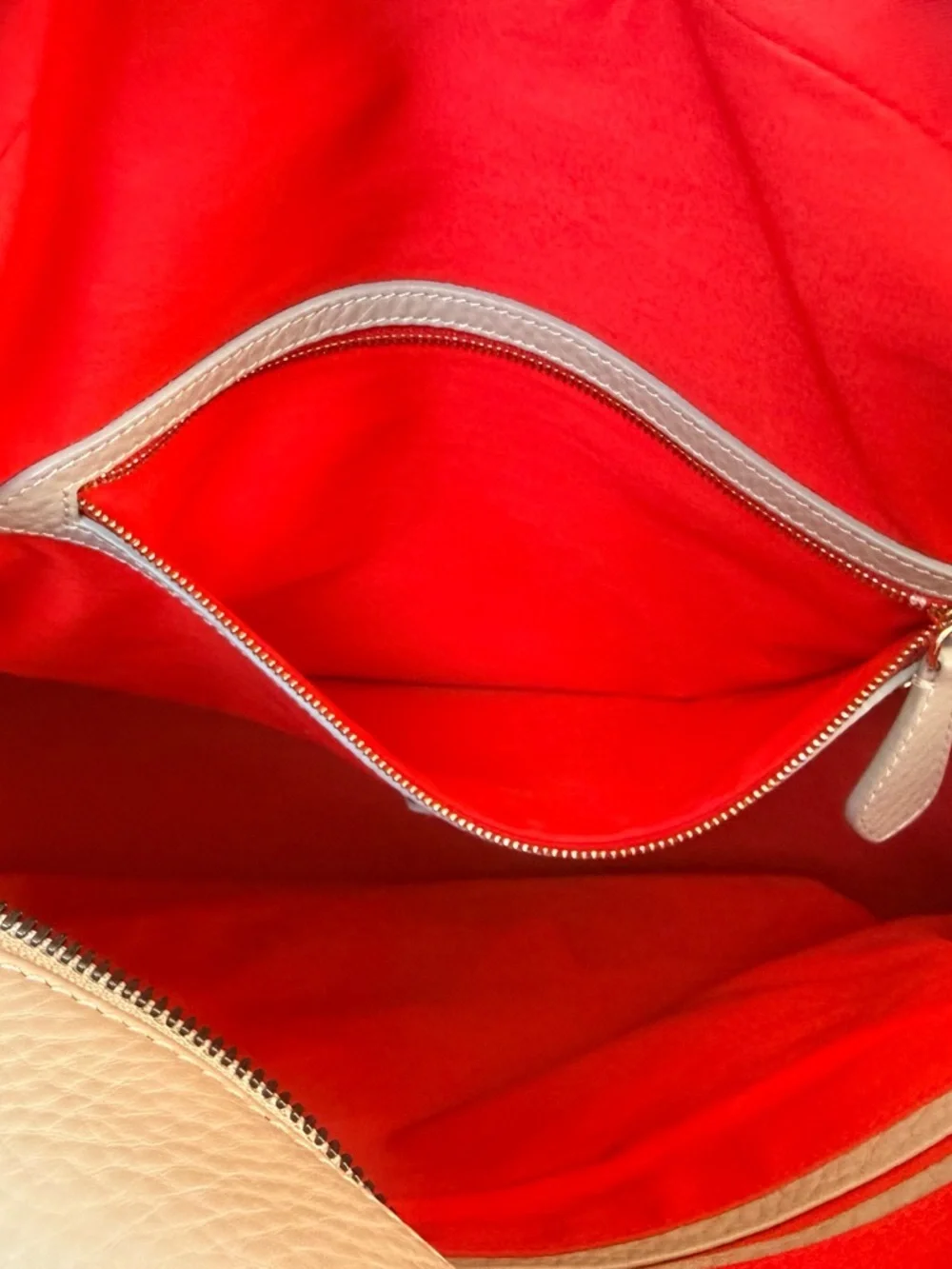 Christian Louboutin Taupe Studded Dome Satchel